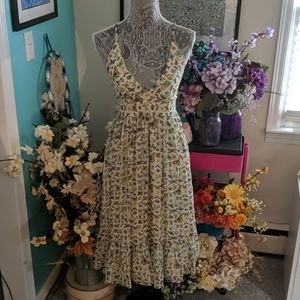 Vintage J.Crew Silk Butterfly Print Dress